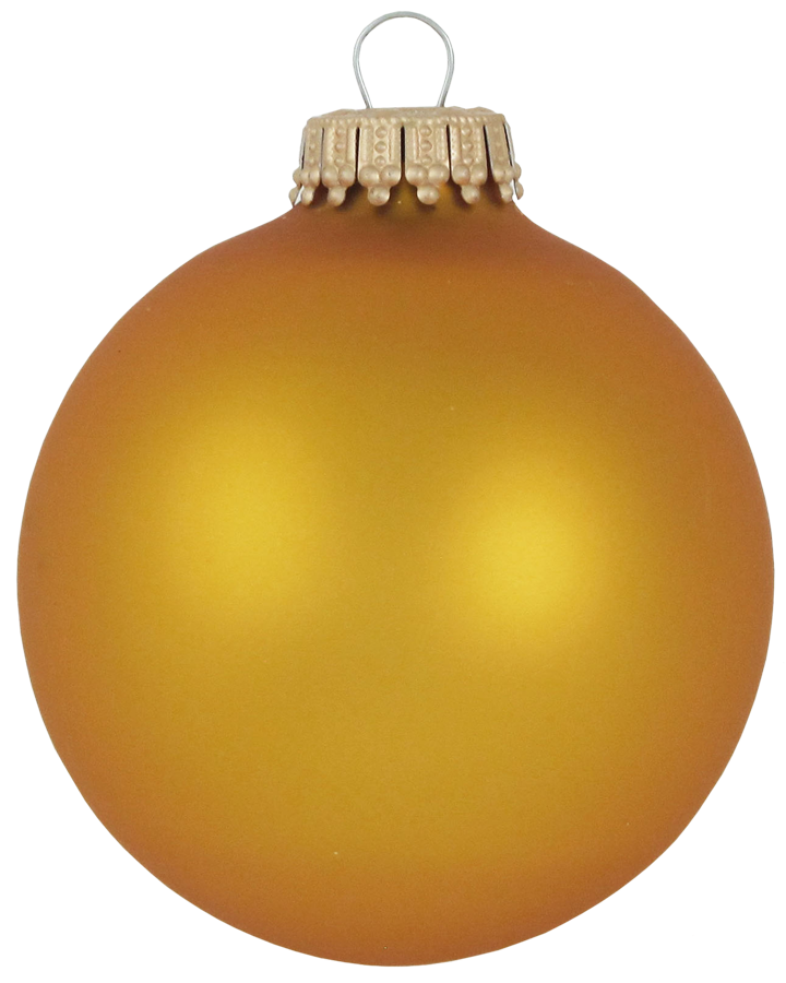 Glass Christmas Tree Ornaments - 67mm / 2.63" [8 Pieces] Designer Balls from Christmas By Krebs Seamless Hanging Holiday Decor (Velvet Old Gold)