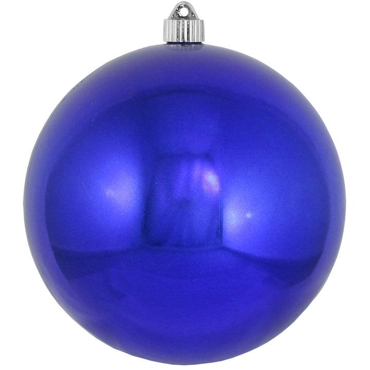 Christmas By Krebs 8" (200mm) Shiny Azure Blue [1 Piece] Solid Commercial Grade Indoor and Outdoor Shatterproof Plastic, UV and Water Resistant Ball Ornament Decorations