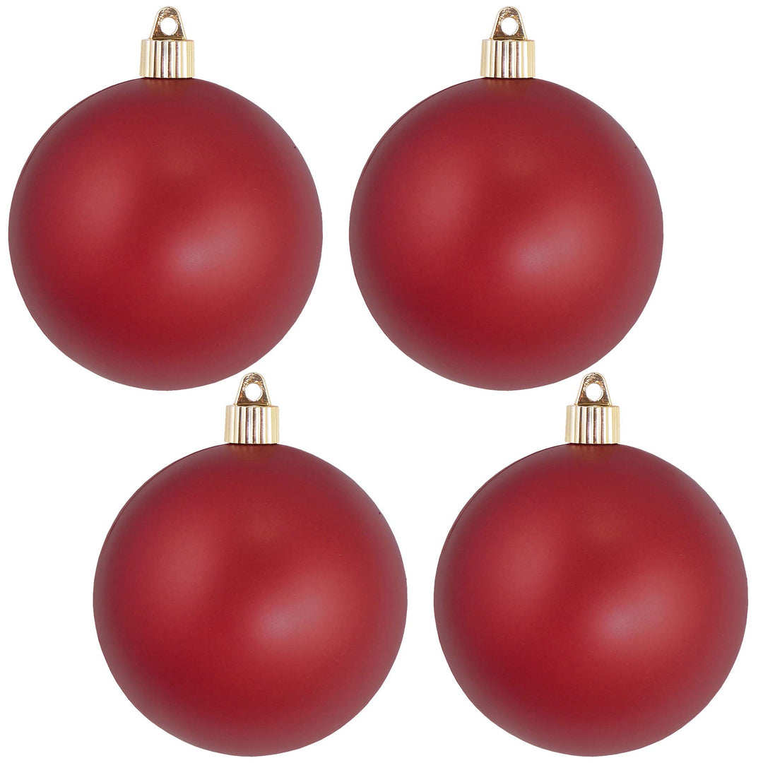 Bulk Red & Green Ball Shatterproof Plastic Christmas Ornaments - 50 Pc.