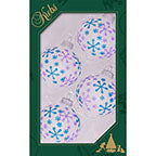 Glass Christmas Tree Ornaments - 67mm/2.63" [4 Pieces] Decorated Balls from Christmas by Krebs Seamless Hanging Holiday Decor (Snow White with Aqua & Amethyst Jax)
