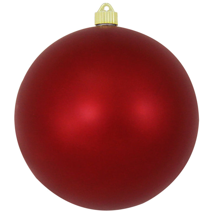 Christmas By Krebs 8" (200mm) Velvet Red Alert [1 Piece] Solid Commercial Grade Indoor and Outdoor Shatterproof Plastic, UV and Water Resistant Ball Ornament Decorations