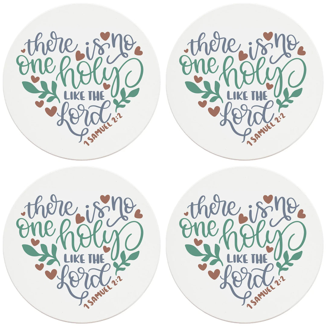 4" Round Ceramic Coasters - No One Holy Like The Lord, 4/Box, 2/Case, 8 Pieces - Christmas by Krebs Wholesale