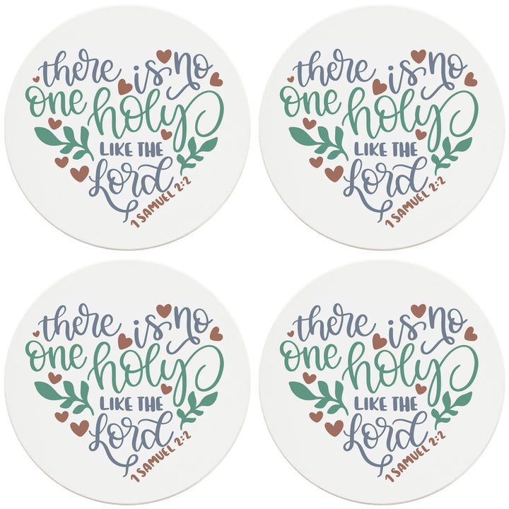 4" Round Ceramic Coasters - No One Holy Like The Lord, 4/Box, 2/Case, 8 Pieces - Christmas by Krebs Wholesale