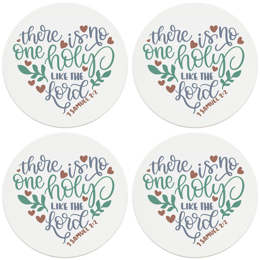 4" Round Ceramic Coasters - No One Holy Like The Lord, 4/Box, 2/Case, 8 Pieces - Christmas by Krebs Wholesale