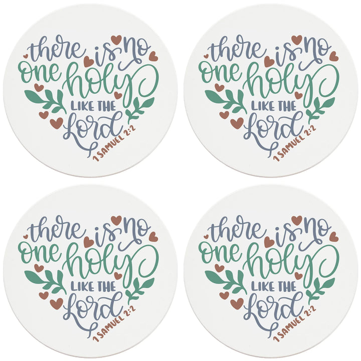 4" Round Ceramic Coasters - No One Holy Like The Lord, 4/Box, 2/Case, 8 Pieces - Christmas by Krebs Wholesale