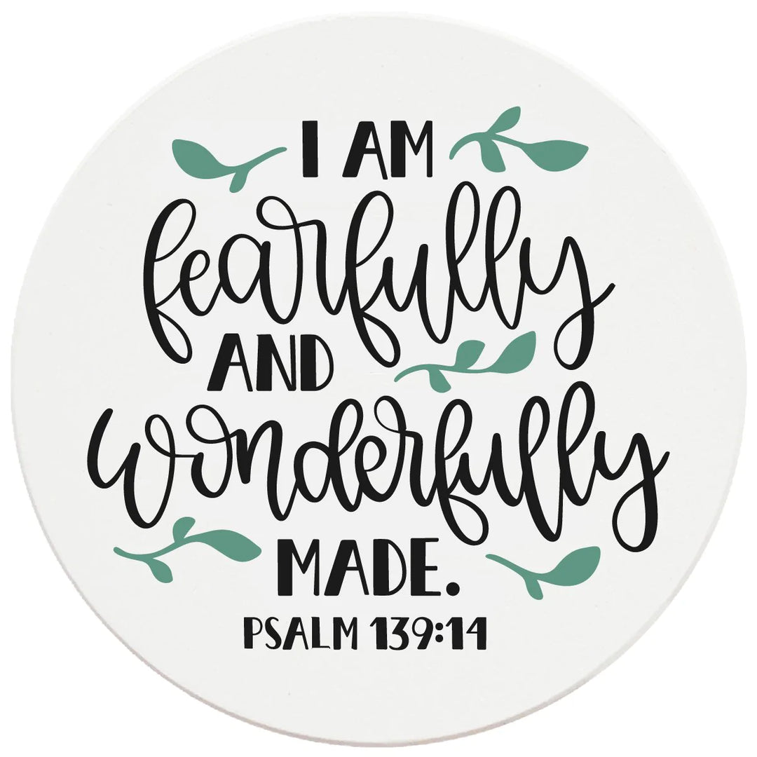 4" Round Ceramic Coasters - Fearfully And Wonderfully Made, 4/Box, 2/Case, 8 Pieces - Christmas by Krebs Wholesale