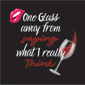 4" Square Ceramic Coaster Set Funny "I Love Wine" Collection - What I Really Think, 4/Box, 2/Case, 8 Pieces. - Christmas by Krebs Wholesale