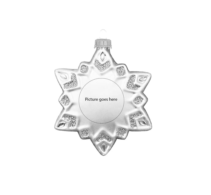 Personalized Snowflake Glass Ornament Gift, Customize with Your Personal Photo