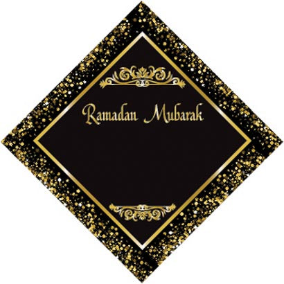3" Personalized "Islam Quote" Glass Diamond Suncatcher with Black & Gold Design