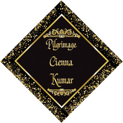 3" Personalized "Islam Quote" Glass Diamond Suncatcher with Black & Gold Design