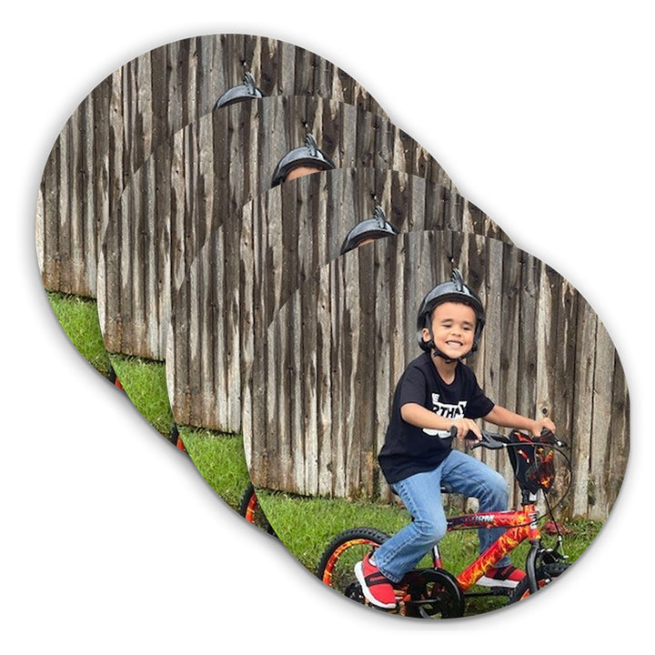 Krebs Photo Coasters for Drinks Set of 4-4" Absorbent Ceramic Stone Special Occasions Perfect Custom Valentine Gift Baby’s First Birthday