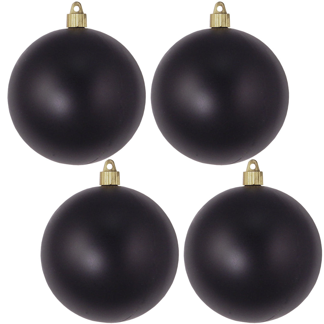 4 Pack - 4 3/4" (120mm) Matte Finish Commercial Grade Shatterproof Ball Ornaments