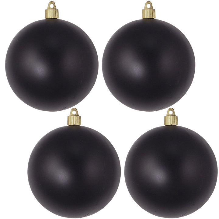 4 Pack - 4 3/4" (120mm) Matte Finish Commercial Grade Shatterproof Ball Ornaments