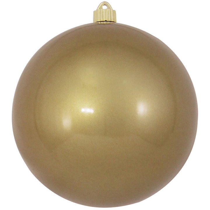 Christmas By Krebs 8" (200mm) Candy Gold [1 Piece] Solid Commercial Grade Indoor and Outdoor Shatterproof Plastic, UV and Water Resistant Ball Ornament Decorations