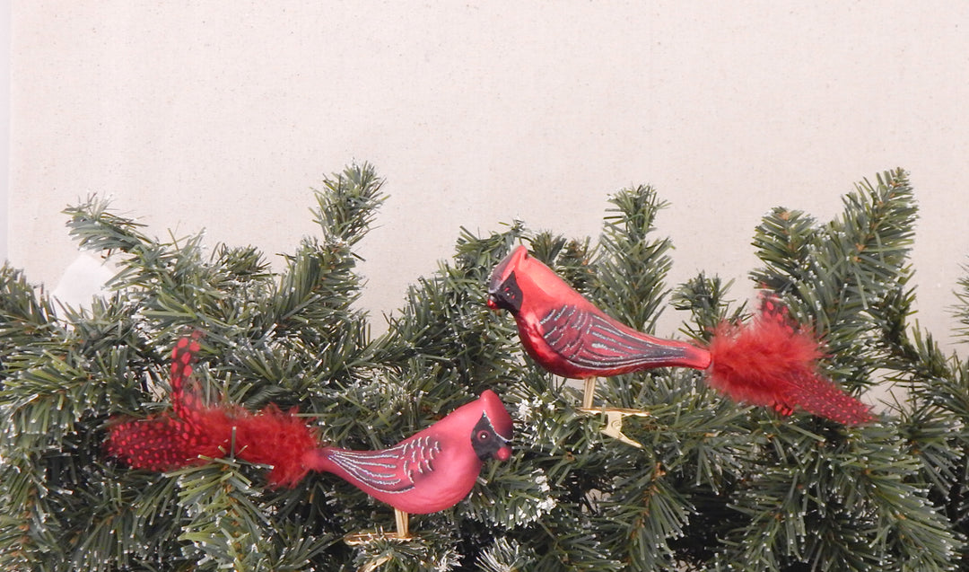 Red 6" Clip-On Cardinals (2)