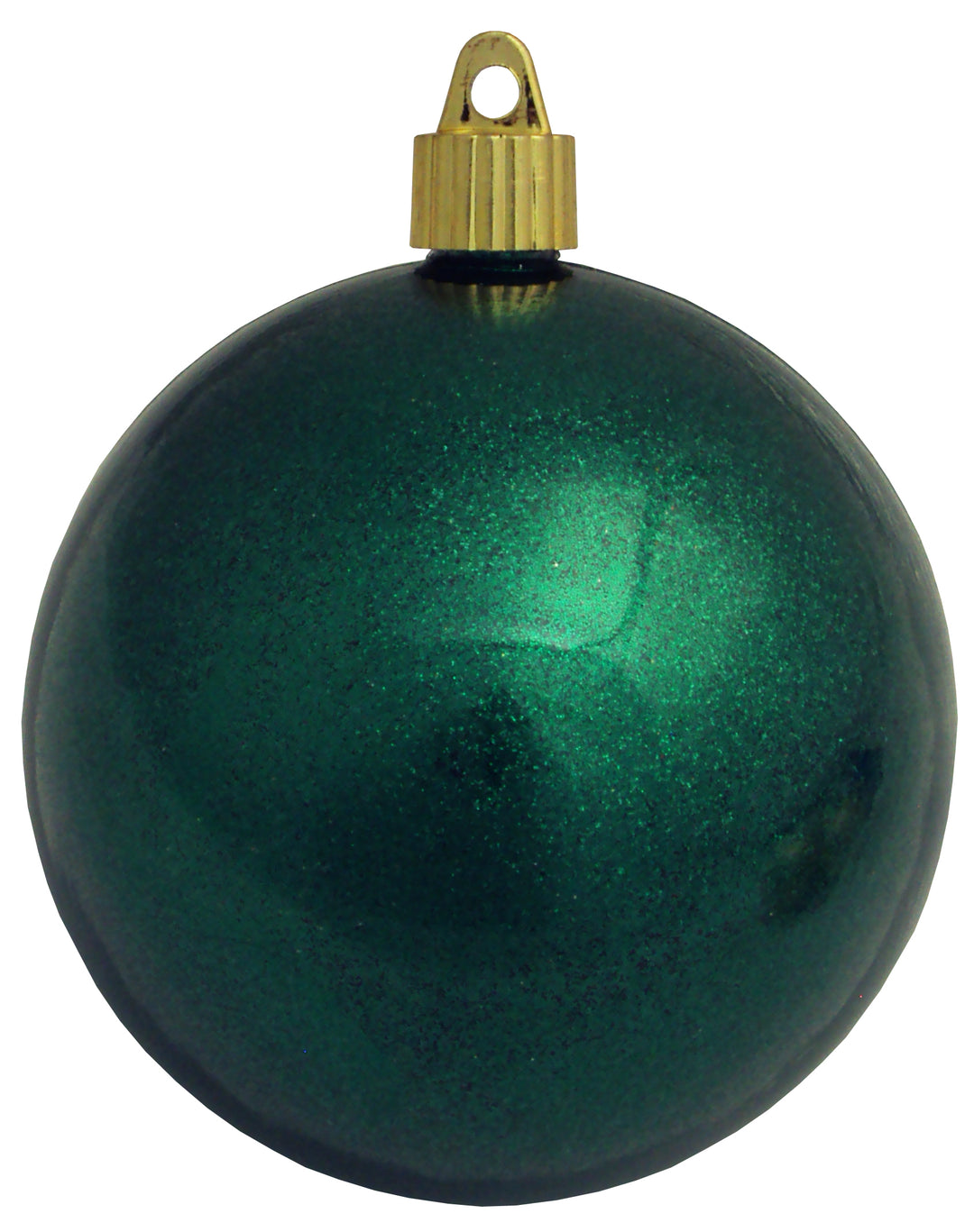 Christmas By Krebs 4" (100mm) Green Sparkle [4 Pieces] Solid Commercial Grade Indoor and Outdoor Shatterproof Plastic, Water Resistant Ball Ornament Decorations