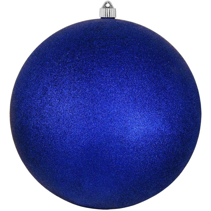 Christmas By Krebs 12" (300mm) Dark Blue Glitter [1 Piece] Solid Commercial Grade Indoor and Outdoor Shatterproof Plastic, Water Resistant Ball Ornament Decorations