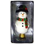 Christmas Treetop - Decorated Glass Treetop from Christmas by Krebs - Handmade Seamless Holiday Decorations for Trees (9" Snowman Treetopper)