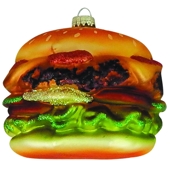 Christmas By Krebs Blown Glass  Collectible Tree Ornaments (3.75" Hamburger)