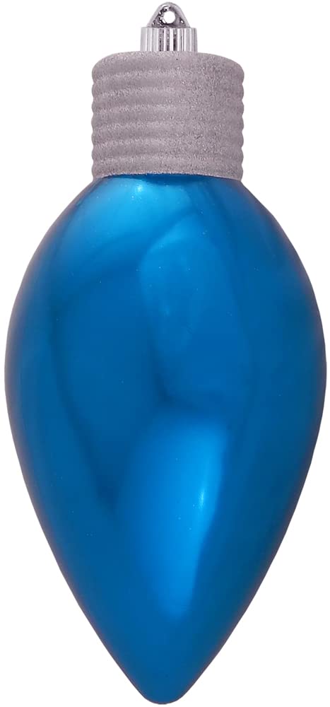 Christmas By Krebs 12" (300mm) Ornament, Commercial Grade Indoor, Outdoor Shatterproof Plastic Water Resistant Lightbulb Ornament (Balmy Seas Blue)