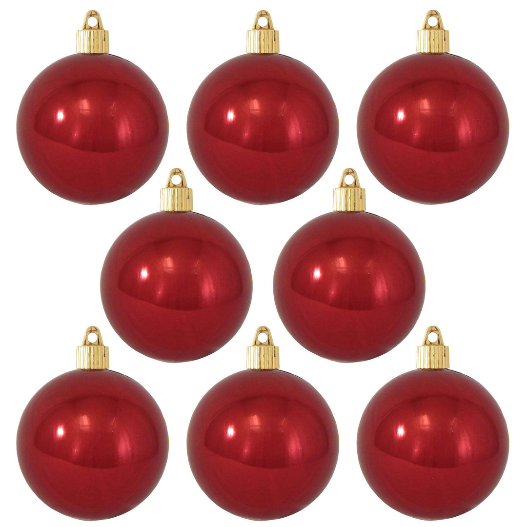 Shiny Christmas Ornaments, Red - 4