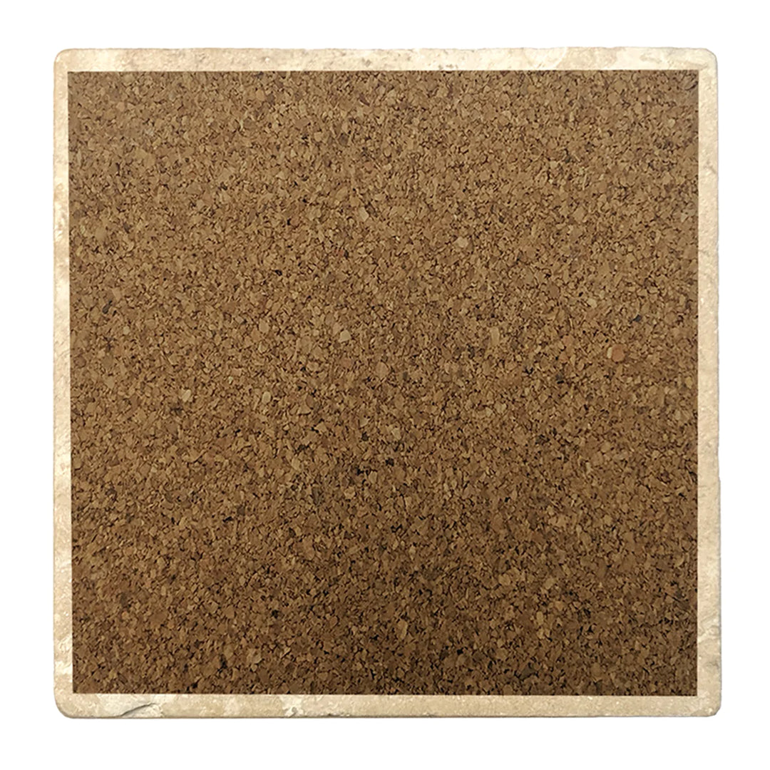 4" Absorbent Stone Religious Drink Coasters, Saved By Jesus, Fueled By Coffee, 2 Sets of 4, 8 Pieces - Christmas by Krebs Wholesale