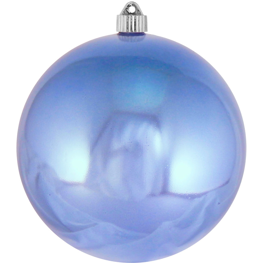 Christmas By Krebs 8" (200mm) Shiny Polar Blue [1 Piece] Solid Commercial Grade Indoor and Outdoor Shatterproof Plastic, UV and Water Resistant Ball Ornament Decorations