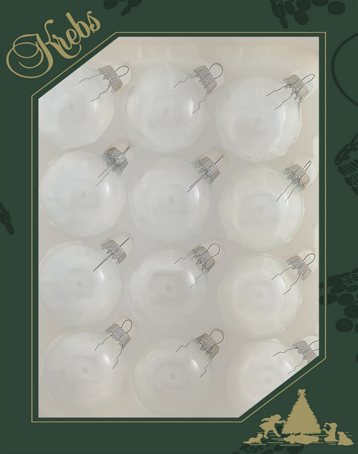 Glass Crafting Christmas Tree Ornaments - Designer DIY Balls from Christmas By Krebs (Clear with Silver Caps-12 Pieces, 2 inch (50mm))