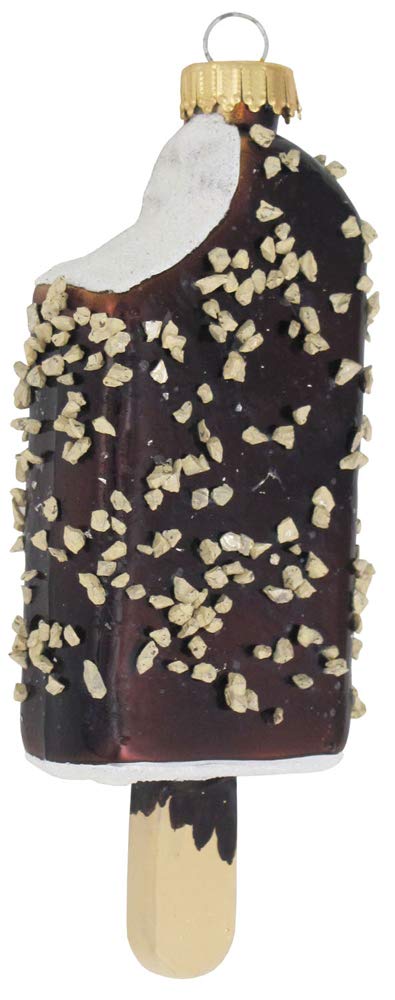 Christmas By Krebs Blown Glass  Collectible Tree Ornaments (4 3/4" Chocolate Ice Cream Bar)