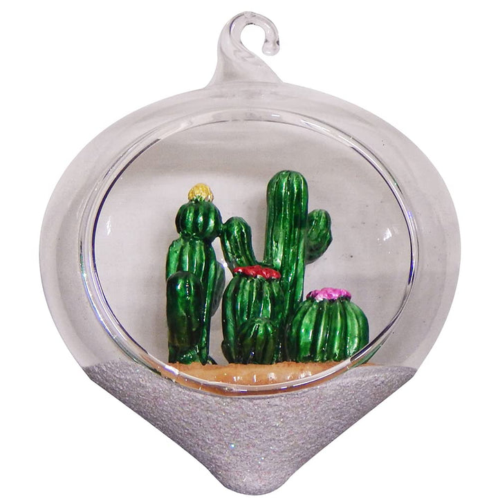 Christmas By Krebs Blown Glass  Collectible Tree Ornaments  (Desert Terrarium)