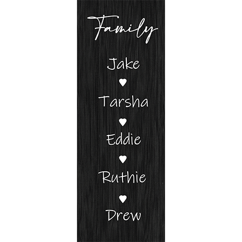 11"x20" and 23-7/8"x15-7/8" Vertical Personalized Family Tree Unframed Wood Sign