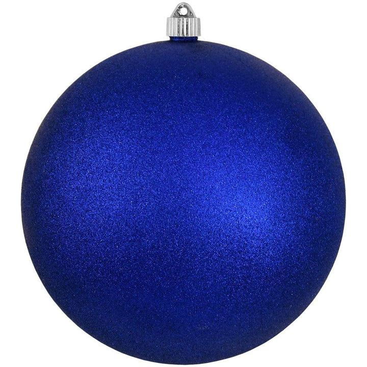 Christmas By Krebs 10" (250mm) Dark Blue Glitter [1 Piece] Solid Commercial Grade Indoor and Outdoor Shatterproof Plastic, Water Resistant Ball Ornament Decorations