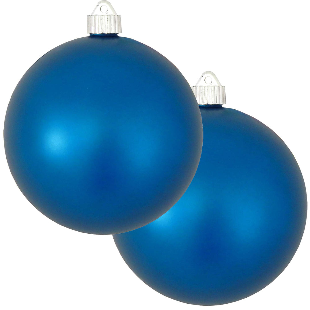 Christmas By Krebs 6" (150mm) Velvet Aloha Blue [2 Pieces] Solid Commercial Grade Indoor and Outdoor Shatterproof Plastic, UV and Water Resistant Ball Ornament Decorations