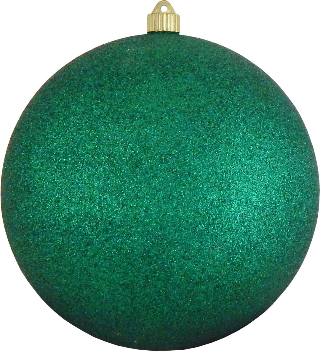 Christmas By Krebs 10" (250mm) Emerald Green Glitter [1 Piece] Solid Commercial Grade Indoor and Outdoor Shatterproof Plastic, Water Resistant Ball Ornament Decorations