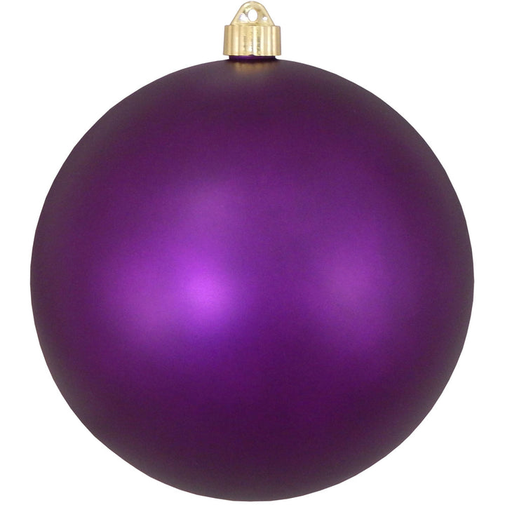Christmas By Krebs 8" (200mm) Velvet Diva Purple [1 Piece] Solid Commercial Grade Indoor and Outdoor Shatterproof Plastic, UV and Water Resistant Ball Ornament Decorations