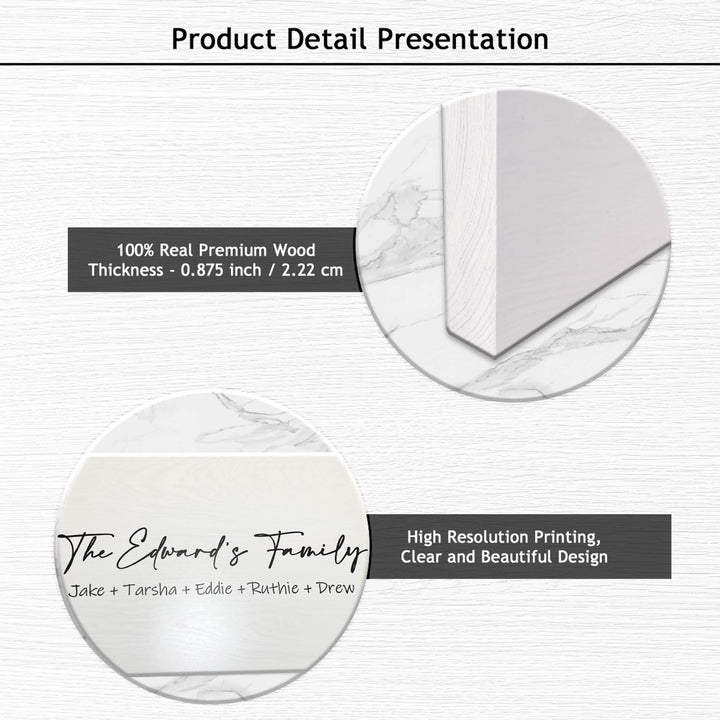 11"x20" and 23-7/8"x15-7/8" Vertical Personalized Family Tree Unframed Wood Sign
