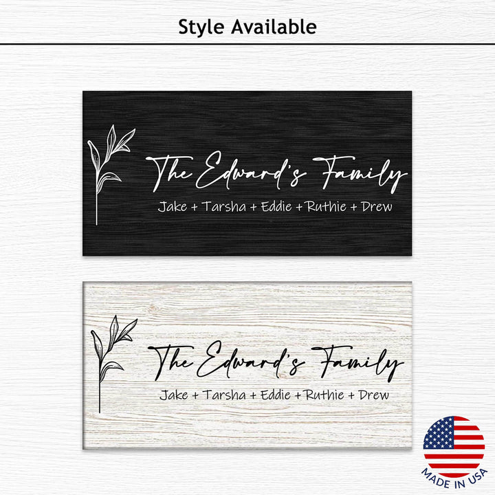 Krebs White Wood Unframed Personalized Family Monogram Wood Sign